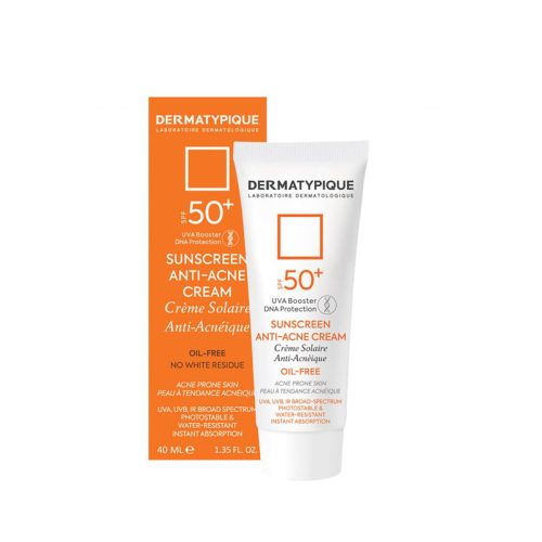 کرم ضد آفتاب و ضد جوش بی رنگ درماتیپیک +SPF50 حجم 40 میلی لیتر