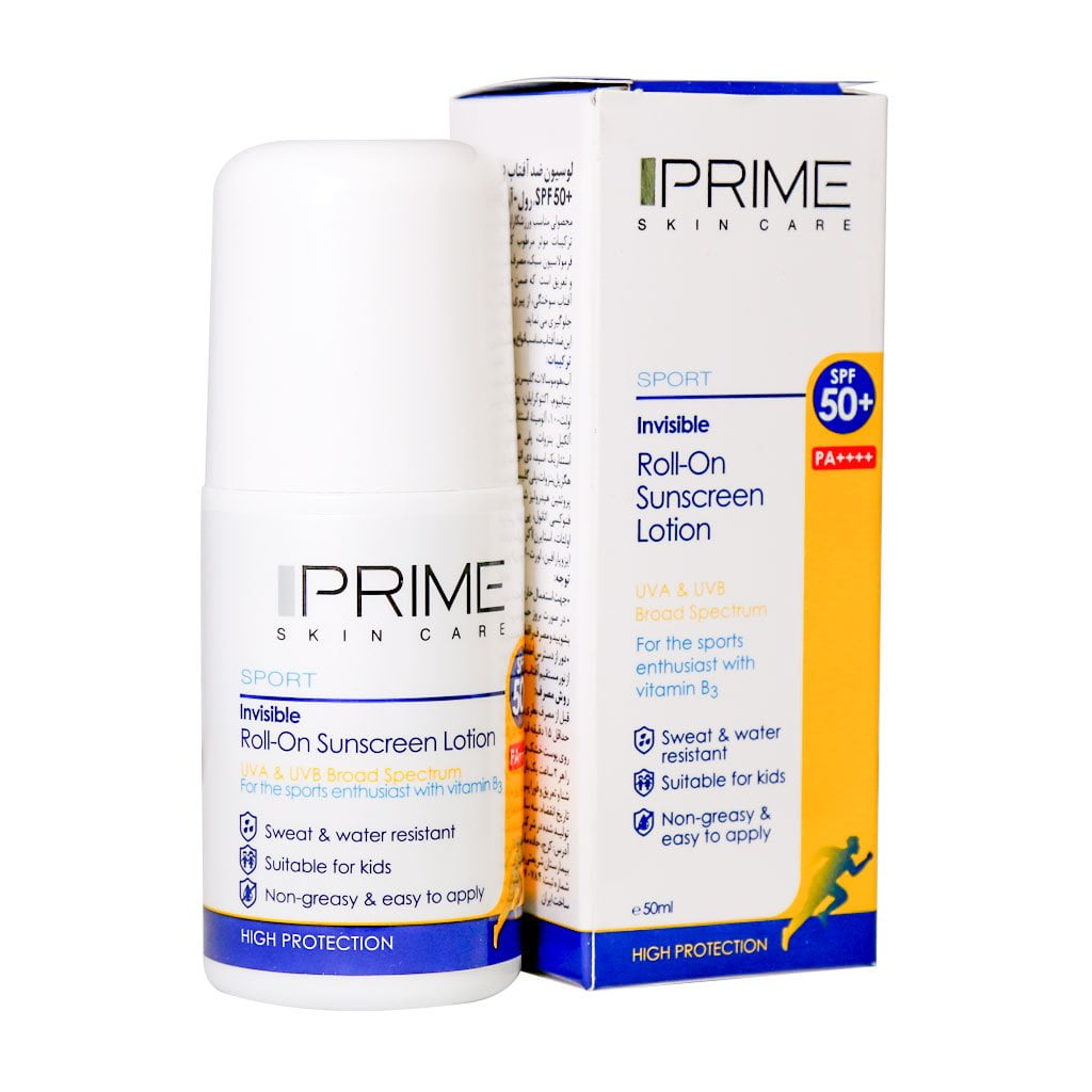 لوسیون ضد آفتاب رول-آن +SPF50 پریم فاقد رنگ 50 میلی لیتر