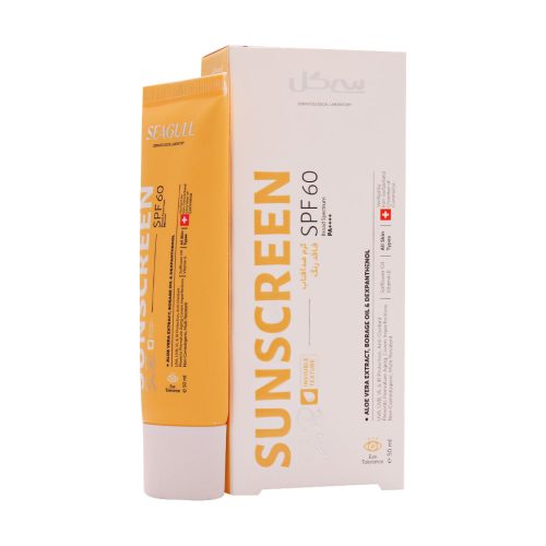 کرم ضد آفتاب بی رنگ سی گل SPF60 مناسب انواع پوست 50 میلی لیتر