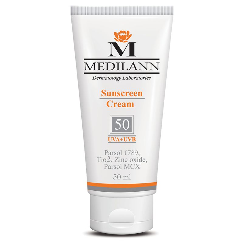کرم ضد آفتاب رنگی SPF50 مدیلن انواع پوست 50 میلی لیتر