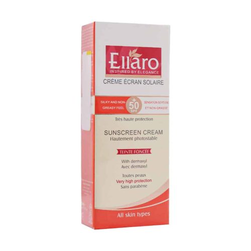 کرم ضد آفتاب SPF50 الارو مدل Teinte Fonce مناسب انواع پوست 50 میلی‌لیتر همراه با هدیه