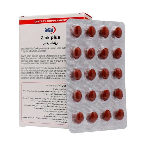 کپسول زینک پلاس 5 میلی گرم یوروویتال 60 عددی